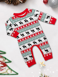 Conjuntos de Pijamas Casuais de Inverno para Família com Cintura Elástica e Manga Longa em Tecido Térmico Tricotado Dropshipping - Product Image 5
