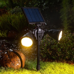 Lampes solaires de jardin paysager pour la maison, projecteur LED à piquet extérieur, étanche IP65, double température de couleur, détecteur de mouvement - Product Image 5