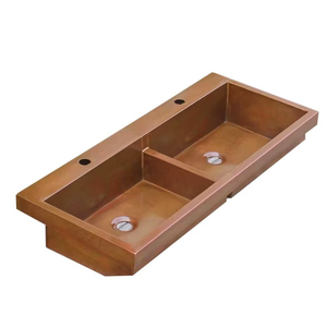 真鍮製バスルームシンク4面デザイン/シングルボウル真鍮長方形バス洗面台カスタマイズシンク - Product Image 6