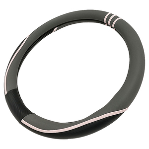 Housse de <span class=keywords><strong>volant</strong></span> en cuir à 3 branches en fibre de carbone rose gris avec surpiqûres de blocs de couleur <span class=keywords><strong>voiture</strong></span> de sport pour les deux hommes - Product Image 5