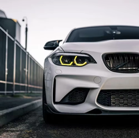 Phare HETOP F22 F23 2014-2021 Double couleur Jaune et Blanc Série 2 Mise à niveau DRL Ikon M2 LED LCI Phare Angel Eye pour BMW