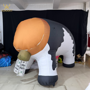 Mascota Inflable Gigante de Vaca Moneda con 2 Partes para Centro Comercial, Banco, Plaza, Publicidad, Evento, Adorno - Product Image 6