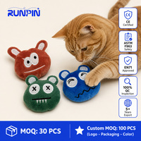 Jouet pour chat en peluche amusant, monstre, à la catnip, pour chaton, à mâcher, apaisant, anti-ennui, interactif, 3 designs, 10g, fournitures