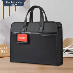 <span class=keywords><strong>Porte</strong></span>-documents de bureau pour <span class=keywords><strong>homme</strong></span> - Sac à main pour ordinateur portable en tissu Oxford imperméable avec logo personnalisable et fermeture éclair pour les conférences - Product Image 6