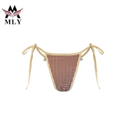 MLY NManufacturer Hoge Kwaliteit Stijlvolle Strandkleding Print Design Halter Nek Dames Bikini Set Op Maat Tweedelig Zwempak
