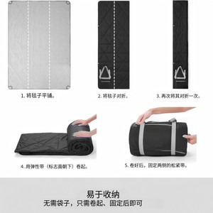 Custom Camping <b>Blanket</b> Fleece Waterproof Rectangular Outdoor Warm Quilted Design Black Spring Autumn Use - Product Image 4