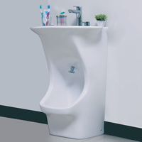 Meuble sanitaire rectangulaire en céramique de style moderne avec lavabo et urinoir pour musulmans