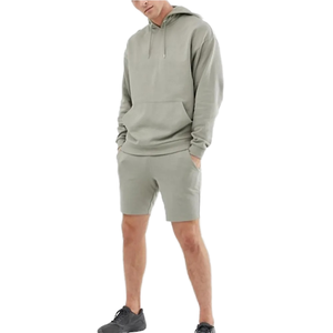 Conjunto Deportivo Informal de Verano para Hombre, Color Sólido, Manga Corta y Pantalones Cortos, Diseño de Logotipo Personalizable - Product Image 1
