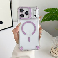 Coque de téléphone transparente de luxe 2026, résistante aux rayures, durable, avec support d'objectif, pour iPhone 17 Series