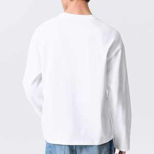 <span class=keywords><strong>T</strong></span>-<span class=keywords><strong>shirt</strong></span> ample à manches longues pour <span class=keywords><strong>homme</strong></span>, vente en gros, impression personnalisée, haute qualité, 100 % coton jersey - Product Image 2