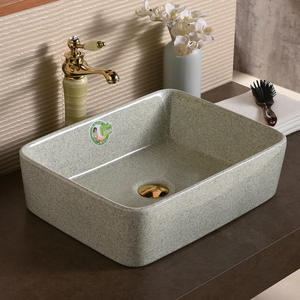 Lavabo de Cerámica Moderno de un Solo Tazón, Estilo Simple, un Solo Orificio, Logotipo OEM, Encimera Integrada, Serie 345 Pearl Glaze, para Hogar y Hotel - Product Image 3