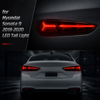 Feu arrière LED rouge transparent avec clignotant séquentiel, étanche IP67, Plug-and-Play, Nafu Auto pour Hyundai Sonata 9 2018-2020