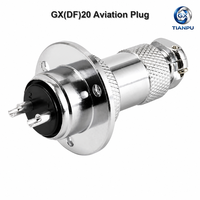Connecteur de câble aviation GX20, série à bride mâle-femelle, 2 à 15 broches pour système audio
