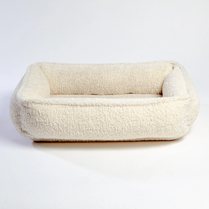 Cama de perro Sherpa de diseñador de lujo personalizada, cubierta de Sherpa vegana extraíble, tumbona ortopédica para perro - Product Image 3