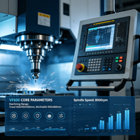 Pusat Pemesinan Vertikal VF600 |   Mesin Penggilingan CNC Kecepatan Tinggi untuk Komponen Kompleks & Bengkel Produktivitas Tinggi