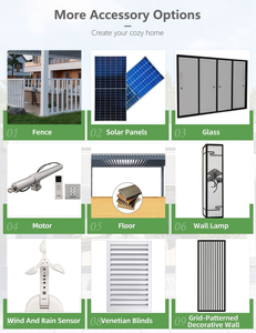Pérgola de Aluminio de Diseño Lineal Moderno, Aspecto Simple y Elegante para Mejorar la Estética de la Azotea y el Patio, Gazebo - Product Image 6
