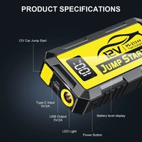 8000mAh Car Jump Starter with Tire Inflator Portable Air Compressor 12V Smart Clamp All-in-One Machine for Emergency