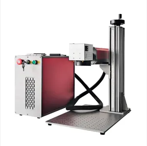 30w 50w Raycus JPT Laser marking machine printing on pipes metal stainless steel brass fiber laser cutter