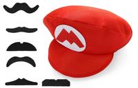 Gorro de Espuma y Bigote de Luigi de Super Mario Bros, Disfraz para Fiesta de Disfraces