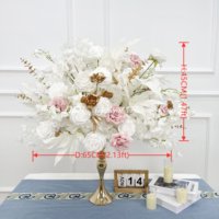 Boules de fleurs artificielles DKB en gros, arrangements floraux décoratifs, fleurs artificielles roses de 50 cm pour centre de table de mariage