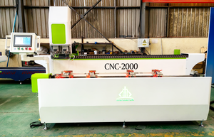เครื่องกัดและเจาะรูบานประตูหน้าต่าง PVC ขนาด 2000 มม. พร้อมใบรับรอง CE สำหรับทำบานพับและเจาะรูสำหรับงานอะลูมิเนียมโปรไฟล์ด้วยเครื่อง CNC - Product Image 5