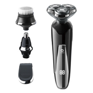 Juego de afeitadoras eléctricas 3 en 1, rotativas, recargables, totalmente lavables para hombre, con recortador de nariz y cabezal de cepillo - Product Image 2