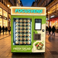 Distributeur automatique de salades fraîches en chaîne du froid, distributeur automatique de fruits et légumes frais, distributeur automatique intelligent sans personnel