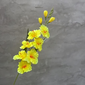 Flor Artificial de Gladiolo, Rama Individual con <span class=keywords><strong>8</strong></span> Cabezas, Planta Artificial para Decoración de Bodas y Hogar - Product Image 4