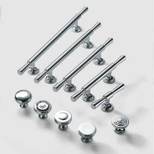 EC 8858 고급 주방 캐비닛 및 욕실 서랍 T 바 황동 크롬 손잡이 손잡이 손잡이 - Product Image 2
