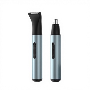 Tondeuse à sourcils et poils du visage professionnelle 2 en 1, sans douleur, pour hommes et femmes, rechargeable sans fil, mini-tondeuse électrique USB - Product Image 1