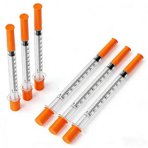 Jeringa de <span class=keywords><strong>Insulina</strong></span> Estéril de Seguridad de Calibre 32 (31G) con Aguja Ultrafina Fija U-40/U-100, 0.3ml, 0.5ml, 1ml, <span class=keywords><strong>para</strong></span> Uso Veterinario, 8mm - Product Image 1