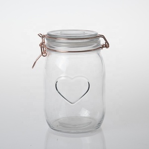 Small <strong>Decorative</strong> Kitchenware Clear Glass <strong>Jars</strong> Mason Storage <strong>Jars</strong> - Product Image 4