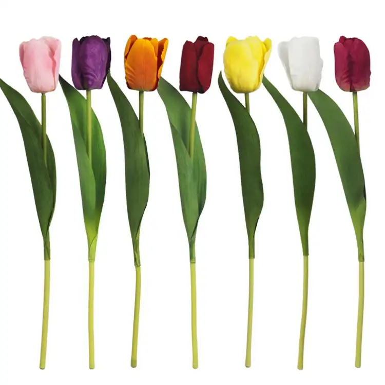 Real Touch Tulips High Quality China Cheap Flores Real Touch Tulips Wholesale Artificial Flowers