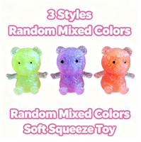 Peluche souple et compressible Maltose Chat Ours Chien pour Garçons et Filles - Cadeau Nouveauté Anti-stress et Anti-anxiété