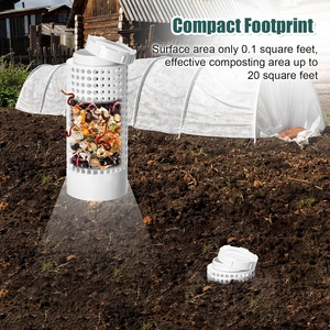 1 bac de compostage pour <span class=keywords><strong>vers</strong></span> de terre en PVC, gain de place, pour petits pots de fleurs et jardin, tube de compostage pour <span class=keywords><strong>vers</strong></span> de terre, pour l'entretien des jardins et des pelouses - Product Image 2