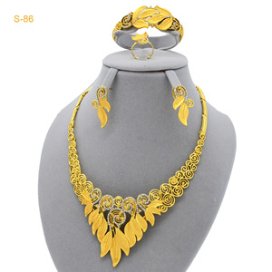 <span class=keywords><strong>Set</strong></span> Perhiasan Wanita TIANSHE Dubai untuk Pengantin <span class=keywords><strong>Saudi</strong></span>, Kalung, Gelang, Anting, Cincin, 4Pcs, Grosir - Product Image 3