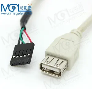 USB 2.0 电缆 A 母到主板 5 针头电缆