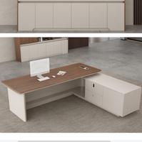 Table et chaise de bureau exécutif modernes et durables en bois avec rangement mural pour usage domestique/commercial