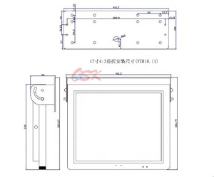 Écran <span class=keywords><strong>LCD</strong></span> de bus 17 pouces, écran de voiture, résolution 1280*1024, 9~36V, écran pliable pour la surveillance des véhicules - Product Image 2