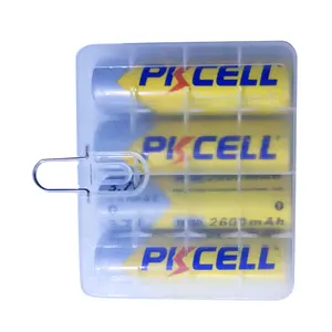 PKCELL Flat Cap high cap 3.7V 2200mah 2600mah 3000mah 3200mah 18650 li ion rechargeable battery with Plastic Box for retail