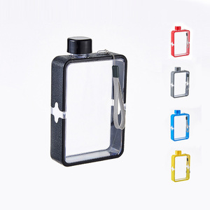 2021 hot sale 500ml plastic A5 flat water bottle square juice bottle notebook water bottle easy to carry for travel
