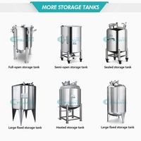 Réservoir de stockage sanitaire en acier inoxydable pour boissons, jus, lait, conteneur vertical à poulie pour liquides