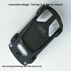 Funda protectora para llave de coche Audi para A6L A4L A5 A7 A8L Q5 S5 Q7 Shell hebilla colgante vehículo llaves accesorio - Product Image 3