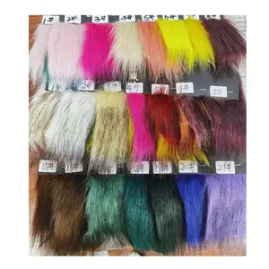 Ponta têxtil de cabelo longo de 60mm, dyed 60% acrílico 40% de poliéster, pelúcia para vestuário