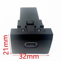 Adaptateur de charge rapide USB-C SN Auto, prise de charge d'origine, pièce de mise à niveau intérieure pour Volkswagen Polo 2011 à 2013