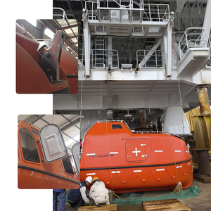 Bateau de sauvetage entièrement fermé de 5 m pour 25 personnes, en PRF et fibre de verre ignifuge, version équipement marin - Product Image 3
