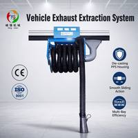 Système de tuyau d'extraction d'échappement pour véhicule sur rail avec enrouleur coulissant, résistant aux hautes températures, forte aspiration, CE ISO, pour garage et atelier, en vrac