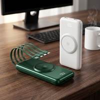 Grosir Pabrik Power Bank PVC Nirkabel Ultra Tipis 20000mAh Pengisian Cepat Pengisian Magnetik Mini Ringkas Portabel