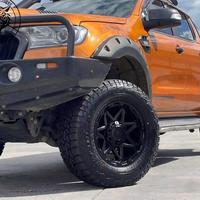Jantes en aluminium 6061-T6 tout-terrain 4x4, 17-18 pouces, jantes forgées personnalisées, finition noire pour Mustang Chevrolet Camaro Chevelle