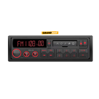 Grandnavi Reproductor Multimedia MP3/MP4 1 Din con Amplificador Estéreo, Puerto USB, Radio FM/AM/DAB, Ecualizador, 2 Subwoofers y Carga Rápida para Autos Clásicos